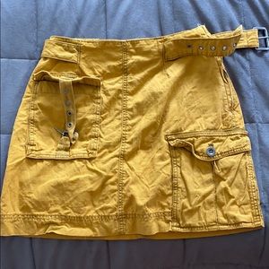 Free People golden cargo skirt